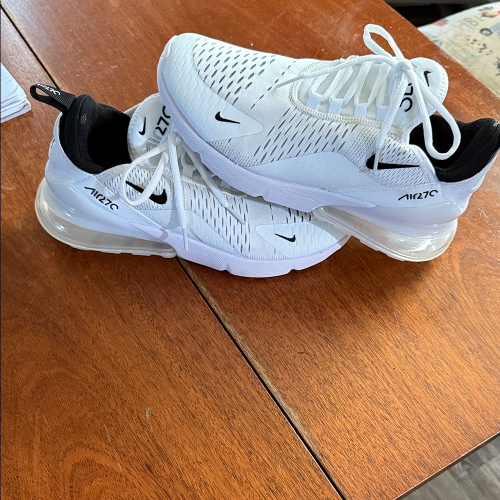Nike Air Max 270 White and Black Sneakers